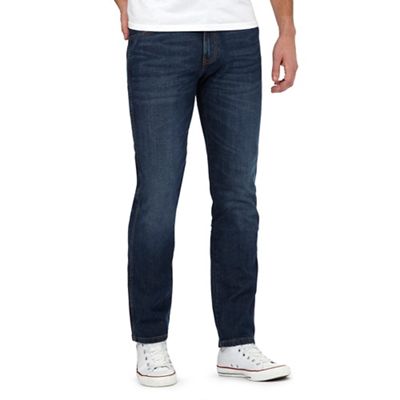 Big and tall blue mid wash regular fit jeans